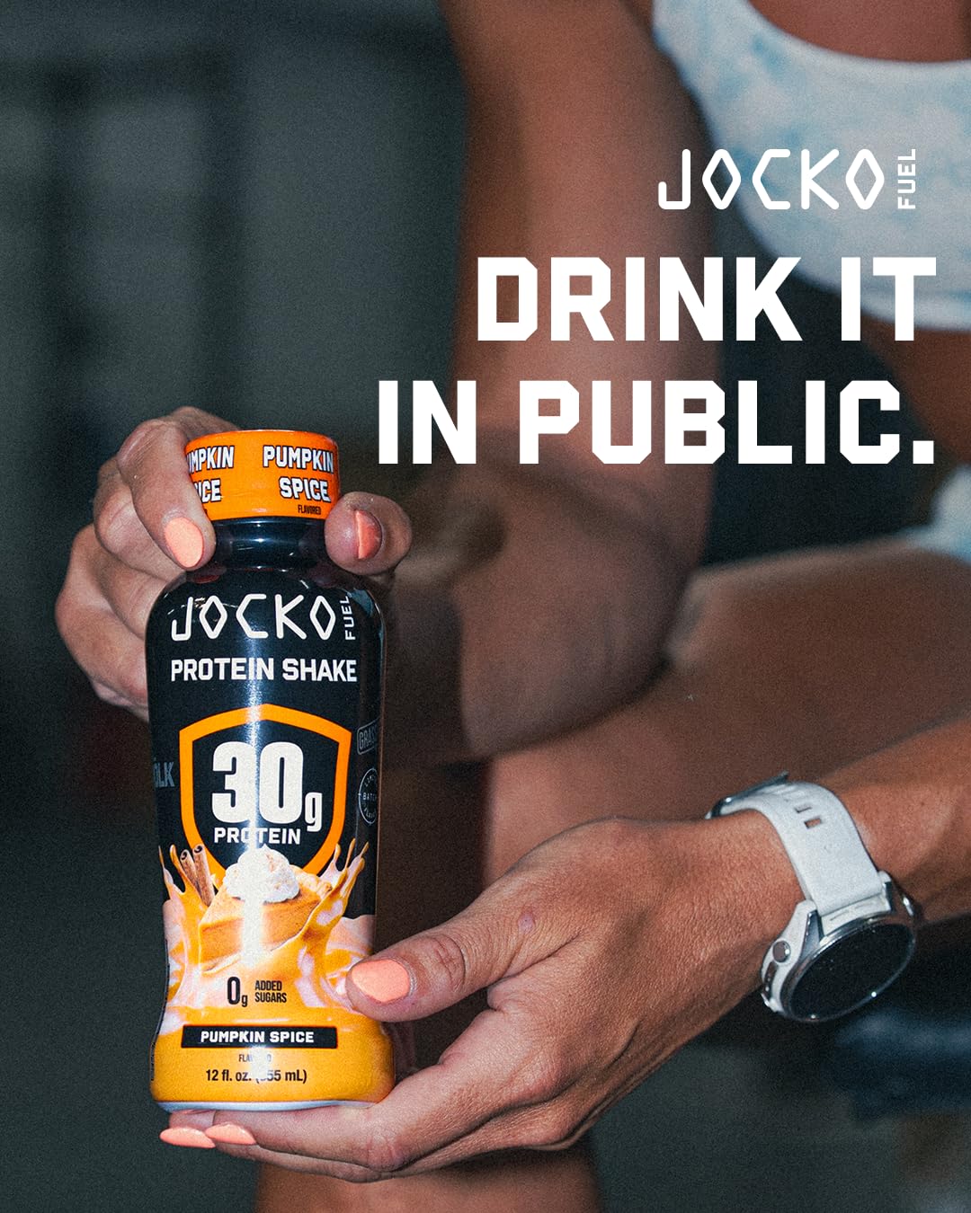 Jocko Fuel High Protein Shakes, Pumpkin Spice, 12 fl oz | 12 Pack
