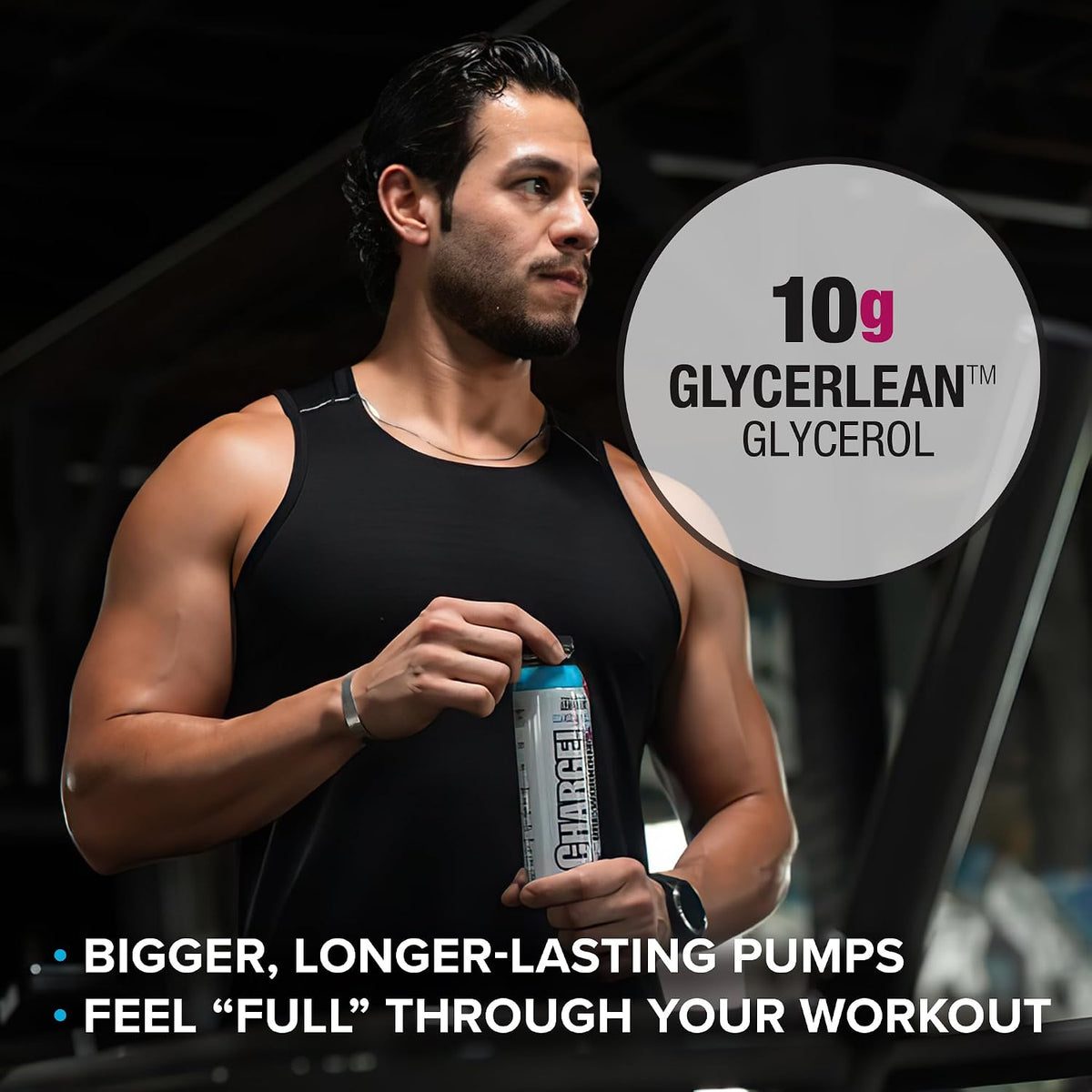 LABRADA Charge Pre Workout Watermelon Candy RTD Drink – Pump, Energy, Endurance Formula with 10g Glycerol, 6g L-Citrulline Malate, 4g Beta Alanine, 300mg Caffeine, + Total Hydration, 12 Servings