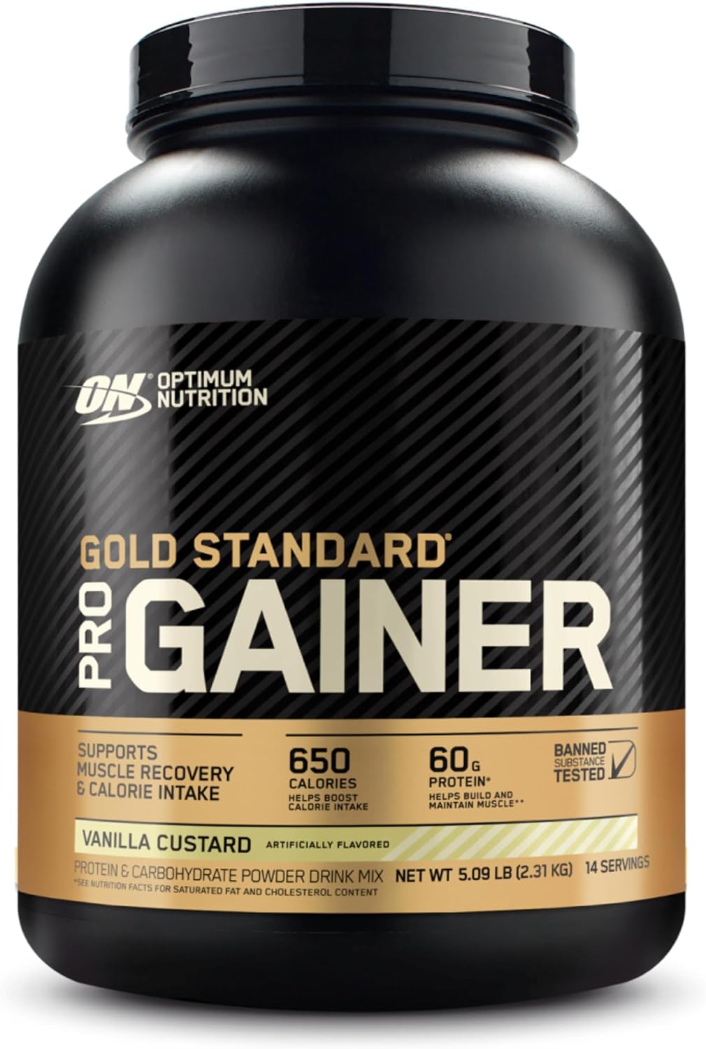 Optimum Nutrition Gold Standard Pro Gainer Protein, Vanilla Custard, 5 LB