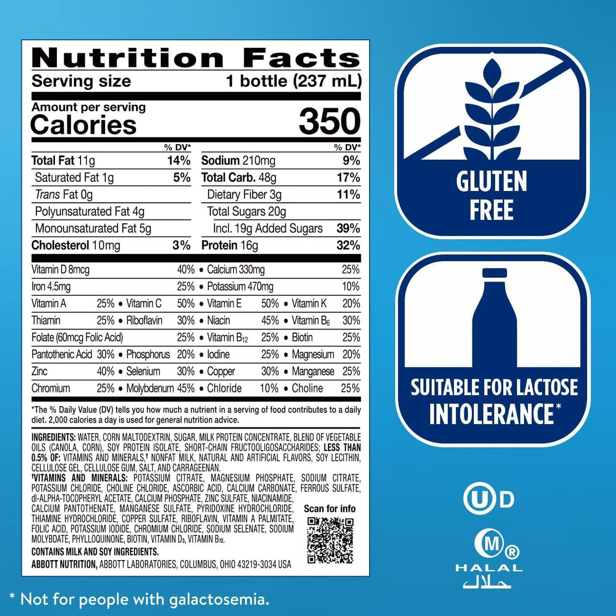 Ensure Plus Vanilla Nutrition Shake With Fiber, 24 Pack