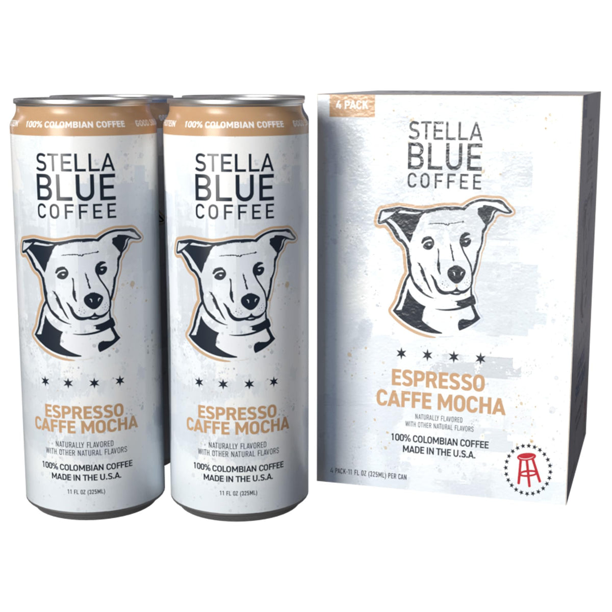 Espresso Sweet Cream Latte Cans, Colombian Coffee Beans, 11oz Can, 12-Pack