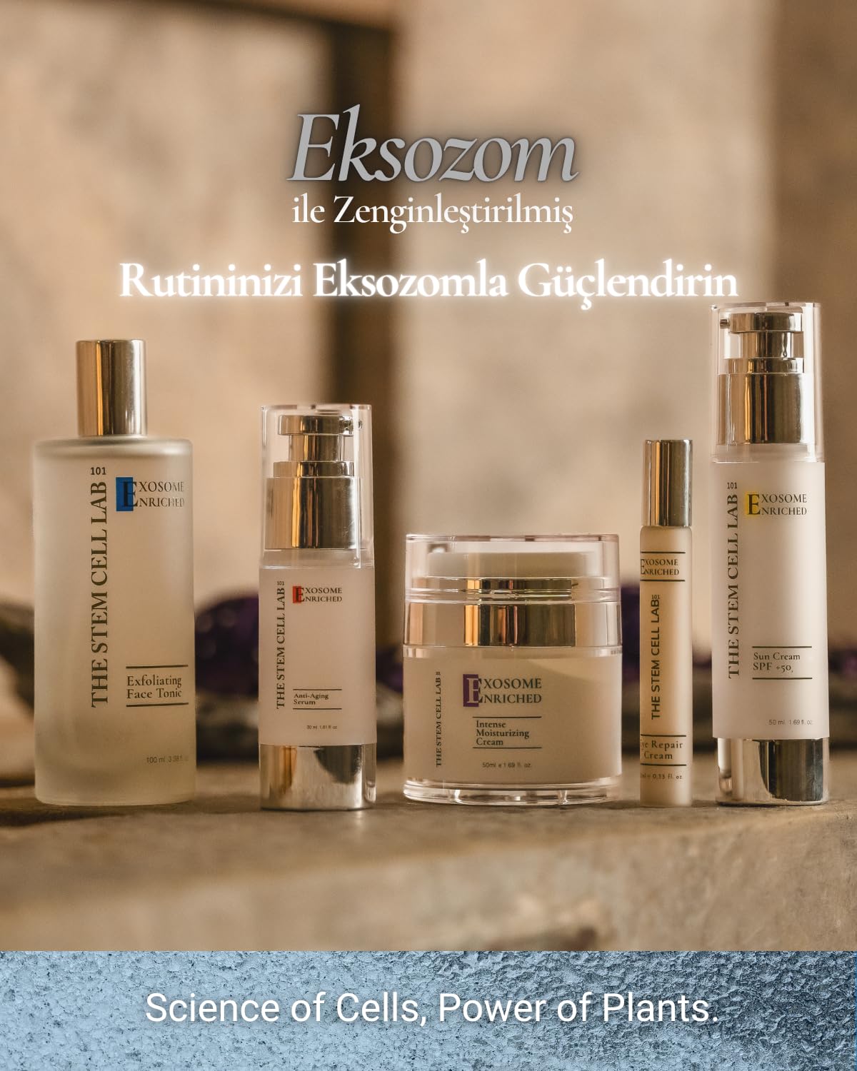 The Stem Cell Lab Exosome Enriched Eye Cream, with CICA Exosome, Caffeine and Niacinamide, 0.33 fl oz