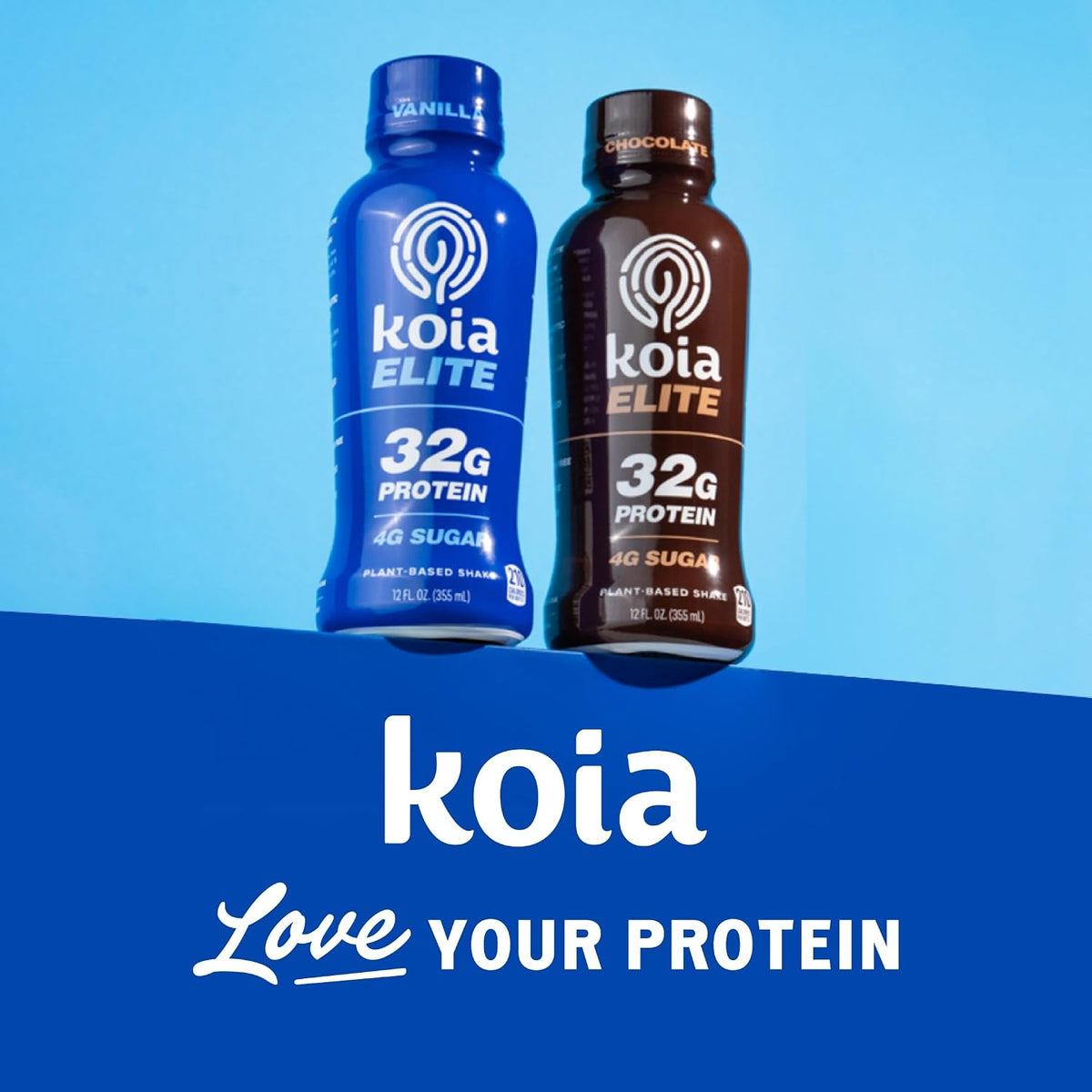 Koia Elite, Plant-Based Protein Shake with Prebiotic Fiber, Chocolate