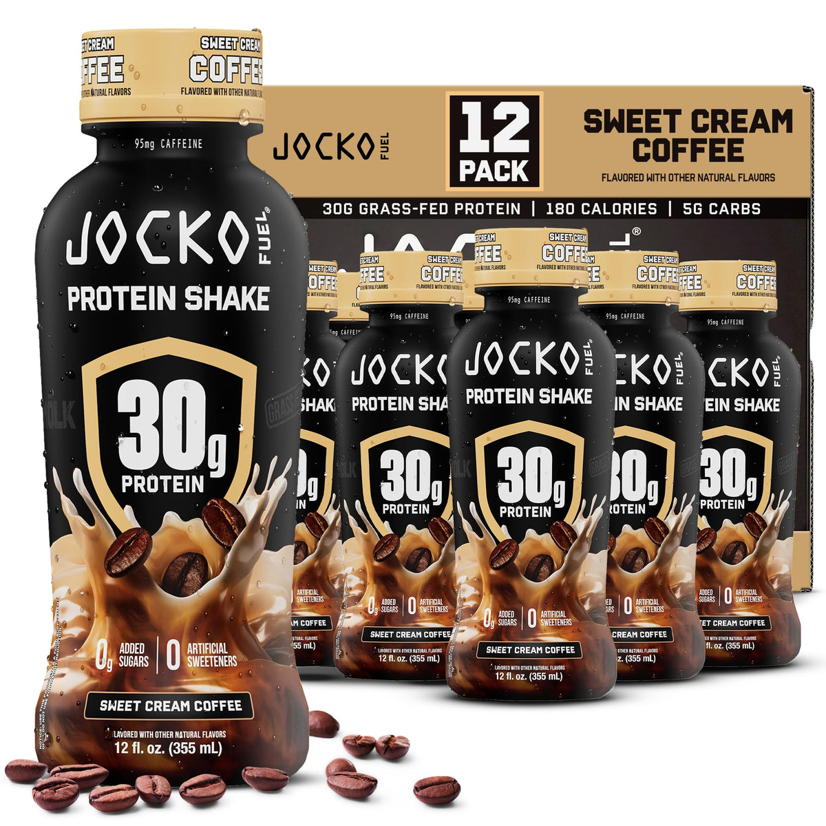 Jocko Fuel High Protein Shakes, Pumpkin Spice, 12 fl oz | 12 Pack