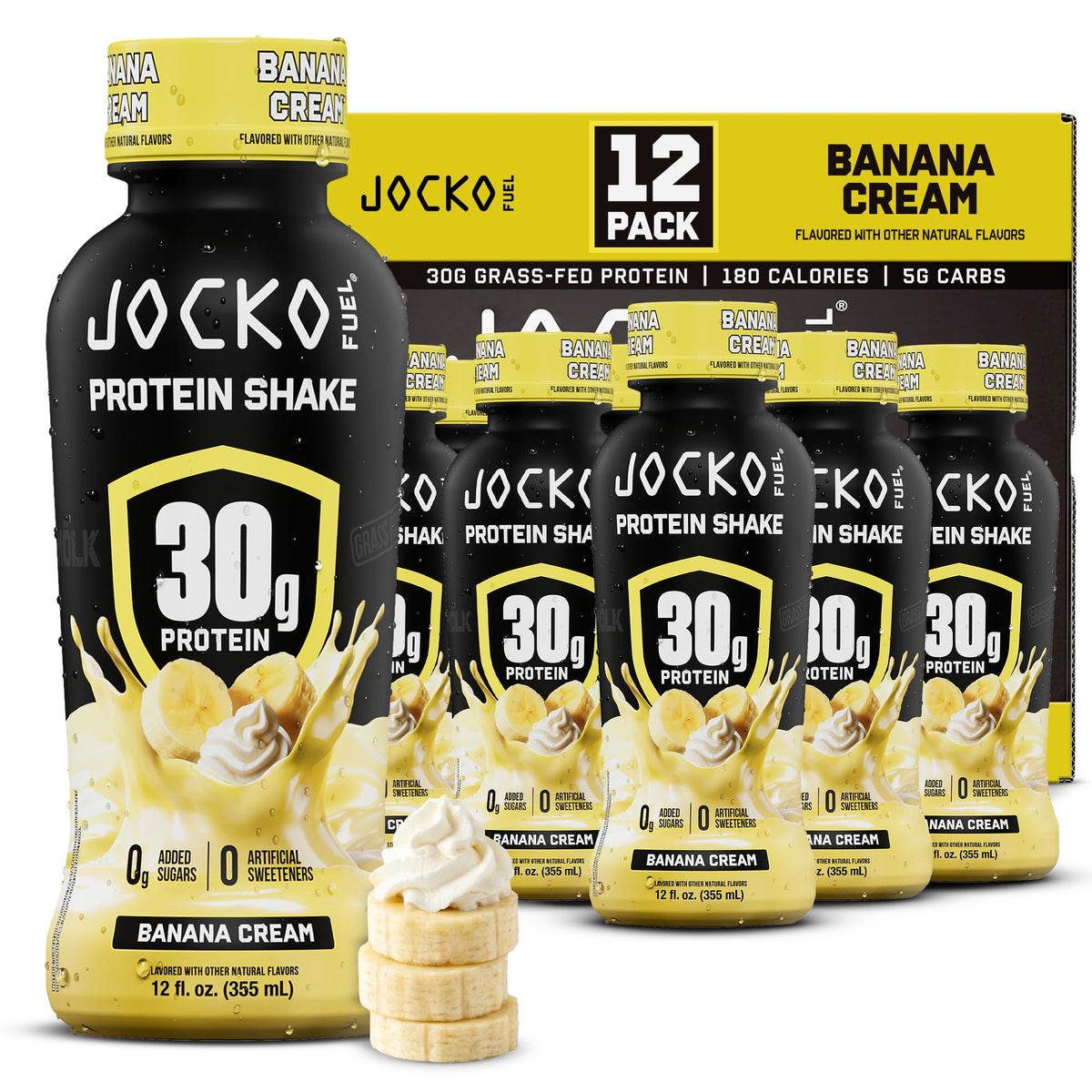 Jocko Fuel High Protein Shakes, Pumpkin Spice, 12 fl oz | 12 Pack