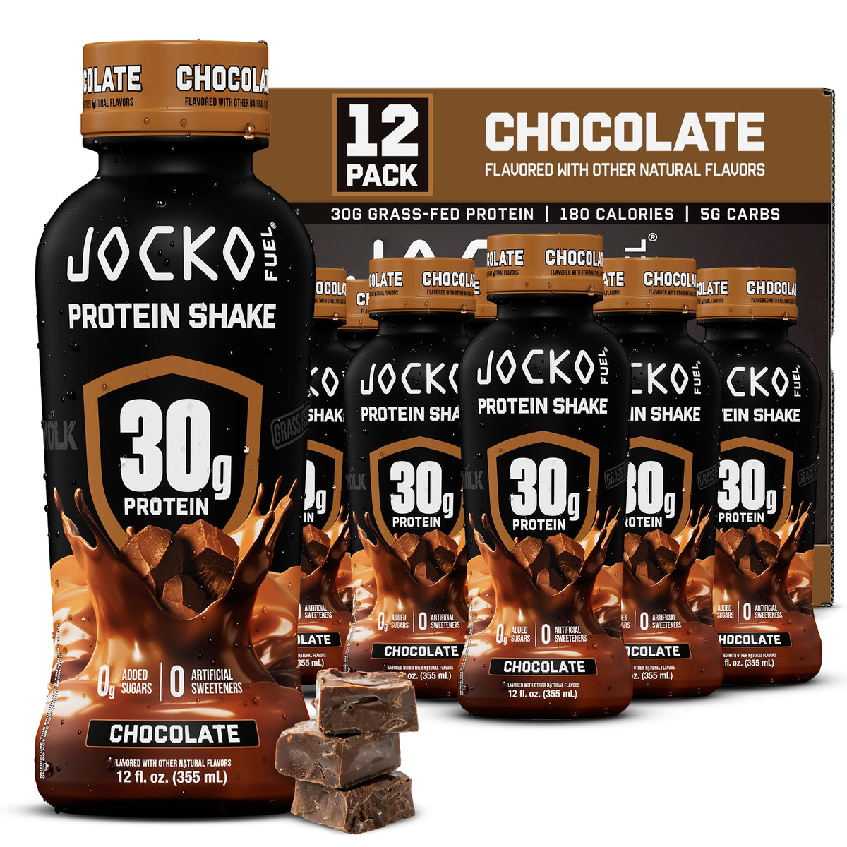 Jocko Fuel High Protein Shakes, Pumpkin Spice, 12 fl oz | 12 Pack