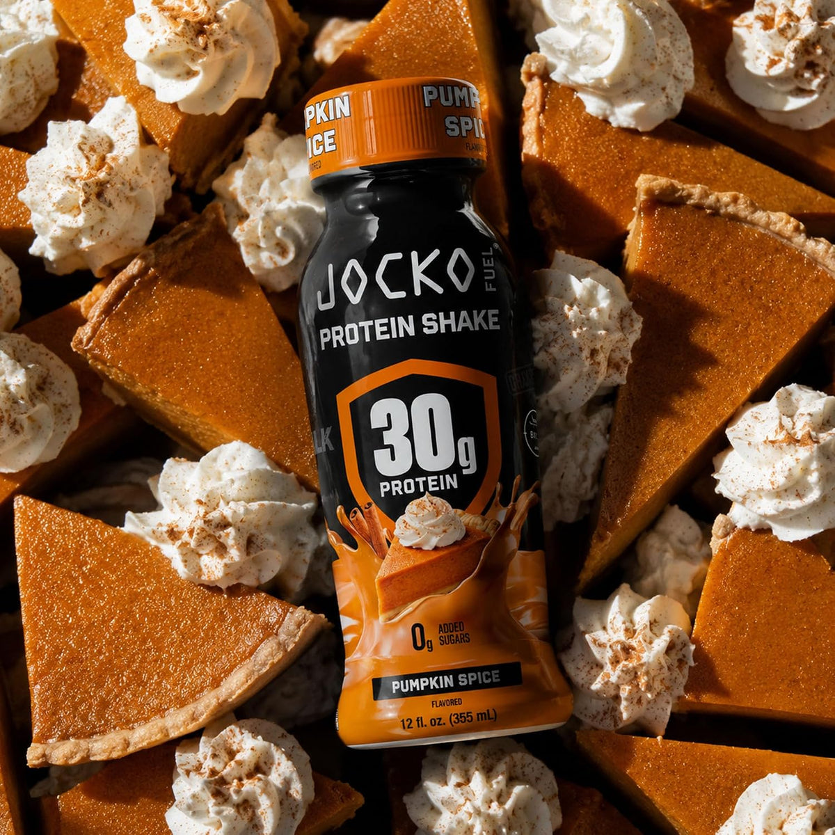 Jocko Fuel High Protein Shakes, Pumpkin Spice, 12 fl oz | 12 Pack
